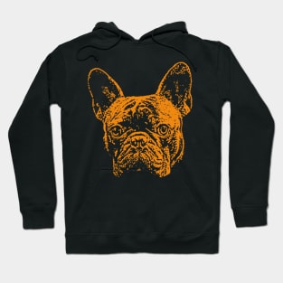 Orange French Bulldog Hoodie